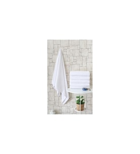 Otel Tipi 4lü 70x140 Banyo Havlusu Beyaz