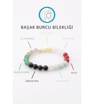 Başak Burcu Doğal Taş Bileklik 8 Mm Küre Kesim - Burç Bilekliği