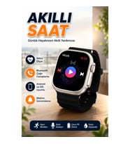 Akıllı Saat Android iOS Uyumlu Nabız Ölçer Sesli Asistanlı Spor Saati