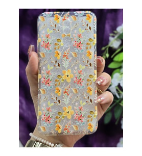 Huawei Mate 20 Lite Uyumlu Renkli Çiçekler Desenli Şeffaf Telefon Kılıfı