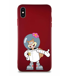 Apple iPhone XS Max Soft Premier Kapak Sandy Tasarımlı Silikon Kılıf - Mürdüm (Şeffaf)