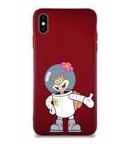 Apple iPhone XS Max Soft Premier Kapak Sandy Tasarımlı Silikon Kılıf - Mürdüm (Şeffaf)