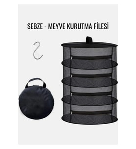 4 Bölmeli Sebze Meyve Bitki Kurutma Filesi, Çok Amaçlı Asılabilir Sepet Kurutma Organizeri