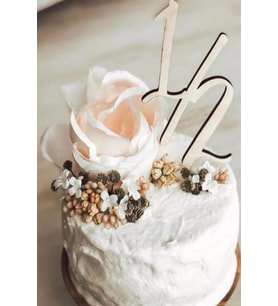 Ahşap 1\2  Yazılı Pasta Süsü- Cake Topper