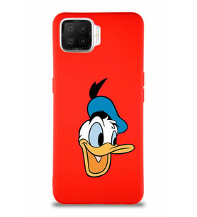 Oppo A73 Soft Premier Kapak Donald Duck-A Tasarımlı Silikon Kılıf - Kırmızı (Şeffaf)
