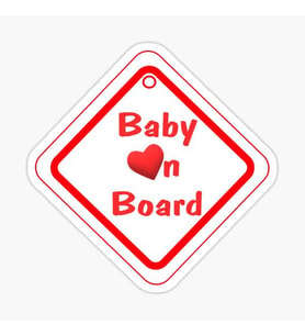 Baby On Board Arabada bebek var Sticker Etiket 19CM md3