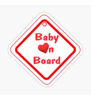 Baby On Board Arabada bebek var Sticker Etiket 19CM md3
