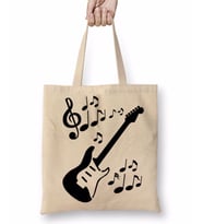 Ritmik Gitar Müzik Nota Bez Çanta Uzun Saplı