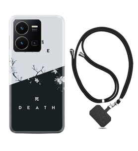 Vivo Y22 Kılıf Resimli Boyun Askılı İpli Desenli Silikon Life and Death 1339