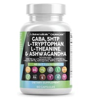 Clean Nutraceuticals GABA 5-HTP L-Tryptophan L-Theanine SAM-e L-Glycine 90 Capsul.