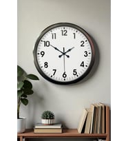 River World Duvar Saati 52 cm  Modern Classic Siyah