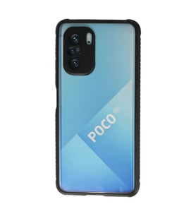 Xiaomi Poco F3 Kılıf Miami Şeffaf Silikon - Siyah