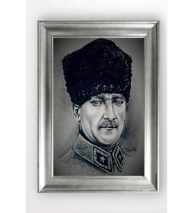Gümüş Çerçeveli Atatürk Tablo a647