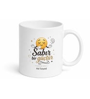 Ergenlik Dönemi Sabır Küpü Kupası Ebeveyne Hediye Baskılı Porselen Bardak