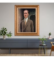Altın Varaklı Çerçeveli Paspartulu Atatürk Tablo z4621 (Gold)