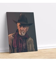 Kovboy Temalı Yaşlı Adam Kanvas Tablo