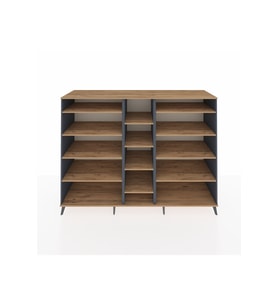 Kronos Dolap 11 Raflı  220x59x163 Antrasit-Çam