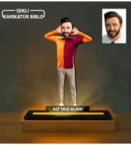 Kişiye Özel Erkek Karikatür Işıklı Taraftar Tasarımlı Biblo, Taraftar Hediyesi