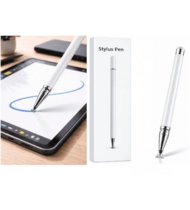 Vivo Y21 Uyumlu Dokunmatik Stylus Kalem Disk Uçlu Hassas Beyaz Tablet Telefon Çizim Kalemi
