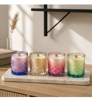 LumiGo Chic Renkli Kristal Bardak Mum
