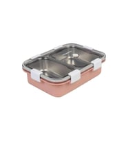 VAGONLİFE PASLANMAZ ÇELİK BÖLMELİ YEMEK KABI 2 BÖLMELİ - LUNCH BOX BL50442 800 ML - PEMBE
