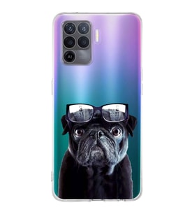 PrintiFy Oppo Reno 5 Lite  ile Uyumlu 1mm Slim Fit Köpek 3 050f Baskılı Şeffaf  Kılıf