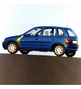 Opel Corsa B 1993-2000 Sol Ön Çamurluk Ağzı Plastik Dodik 1101863