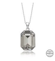 Crystal Taşlı  Baget 925 Ayar Gümüş Kolye
