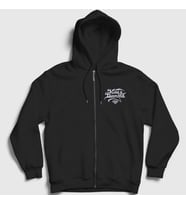 Presmono Unisex Siyah Logo Rock King Diamond Fermuarlı Kapüşonlu Sweatshirt 485528tt
