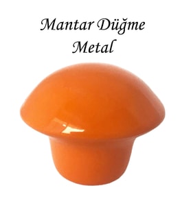 Turuncu Mantar Düğme Kulp Çocuk Bebek Mobilya Çekmece Dolap Kapak Kulbu Metal Kulp Aksesuarları Vidalı