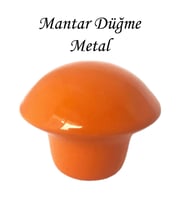 Turuncu Mantar Düğme Kulp Çocuk Bebek Mobilya Çekmece Dolap Kapak Kulbu Metal Kulp Aksesuarları Vidalı