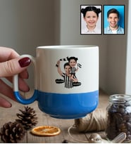 Kişiye Özel Karikatürlü Siyah Beyaz Taraftar Baba Kız Kupa Bardak Pro Babalar Günü Hediyesi
