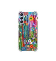 PrintiFy Samsung Galaxy A54 ile Uyumlu Düşlerin Dansı Serisi Folklorik Bahçe Tasarımlı Uv Baskılı Köşe Korumalı Antişok Kılıf
