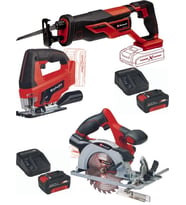 Einhell TE-CS 18/165/1 Daire Testere TC-JS 18 Dekupaj TE-AP 18/26 Tilki Kuyruğu  2X4.0AH Akülü Set