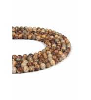 Jasper Doğal Taş Parlak Küre Kesim 4mm Dizi [AA]