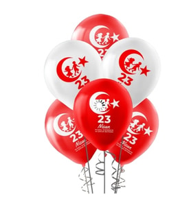 Pastel 23 Nisan Baskılı Balon - 15 adet