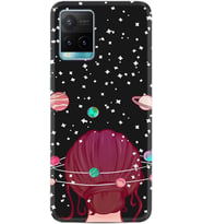 Vivo Y11S Y21S Y20 Y20S Y70 Kılıf Desemli Silikon Space Woman 1311