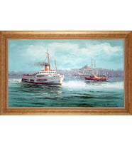 ALTIN ÇERÇEVELİ PASPARTULU TABLO CR253