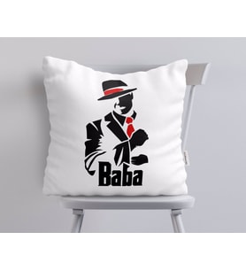 BK Home Godfather Baba Tasarımlı Beyaz Yastık-18