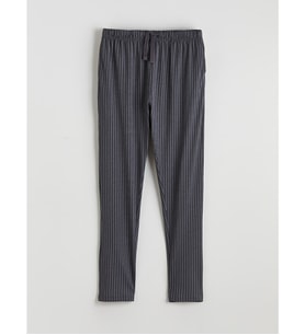 LC WAIKIKI Gri Standart Kalıp Çizgili Erkek Pijama Altı
