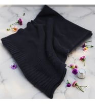 Kişiye Özel Triko Bebek Battaniyesi - %100 Pamuk, Yumuşak, Hediye ve Baby Shower İçin İdeal (Lacivert)
