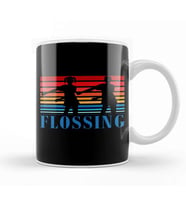 Flossing Sihouette Kids 80s Sunset Kupa Bardak Porselen