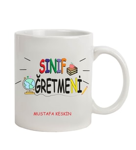 Sınıf öğretmeni isme özel kupa bardak