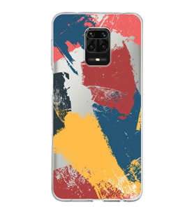Xiaomi Redmi Note 9 Pro Uyumlu Kapak Brushstroke Tasarımlı Şeffaf Silikon Kılıf