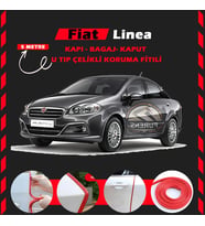 Fiat Linea Oto Araç Kapı Koruma Fitili 5metre Parlak Kırmızı Renk