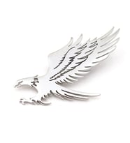 Kartal Yırtıcı Kuş Eagle Gümüş Renk Paslanmaz Çelik Broş Rozet RZ444