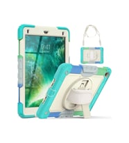 Apple iPad 5 Air 9.7 Uyumlu Askılı Gökkuşağı Strap Tablet Kılıfı