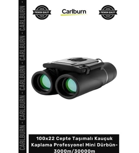 #Dürbün Uzun Menzil 100x22 Cepte Taşımalı Kauçuk Kaplama Profesyonel Mini Dürbün 3000m30000m