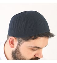 Nisa Örme Dantel Namaz Takkesi-Lacivert