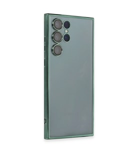 Samsung Galaxy S22 Ultra Kılıf Razer Lensli Silikon - Yeşil